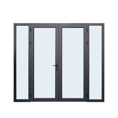 As2047 standard soundproof aluminum patio balcony double glaze french glass door/casement door for balcony on China WDMA