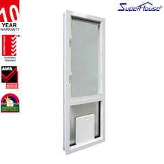 Australia 2023 latest design aluminum glass louver windows with pet door on China WDMA