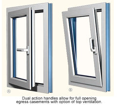 Australia AS2047 Aluminium Glass tilt and turn door with double glass on China WDMA