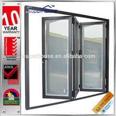 Australia AS2047 standard double glass economic sliding and folding door mechanism with blinds inside on China WDMA