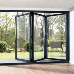 Australia Standard hot model double glass aluminum bifolding door on China WDMA