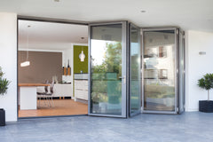 Australia standard aluminium bifold door design high quality double glaze lowe bifold door on China WDMA on China WDMA