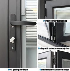 Australian Standard aluminium double glazed doors folding glass door ventilation bifold doors on China WDMA