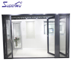 Australian standard AS2047 Cheap interior double glazed aluminium accordion folding doors on China WDMA