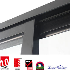 Australian standard as2047 double glazed sound proof aluminium sliding glass doors and windows on China WDMA