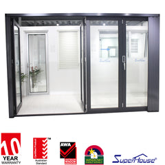 Australian standard as2047 thermal break aluminium double glass bifold doors on China WDMA