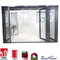 Australian standard as2047 thermal break aluminium double glass bifold doors on China WDMA