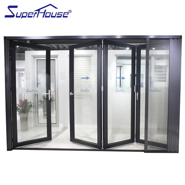 Australian standard as2047 thermal break aluminium double glass bifold doors on China WDMA