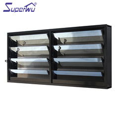 Australian standard two panels glass louvre window customize size flyscreen available on China WDMA