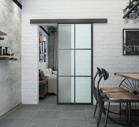 BLACK STEEL FRAME SLIDING GLASS DOORS on China WDMA