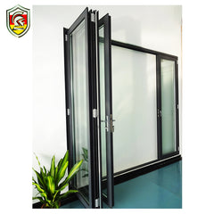 Bahamas modern style double laminated safety glass patio sliding accordion bifold doors on China WDMA