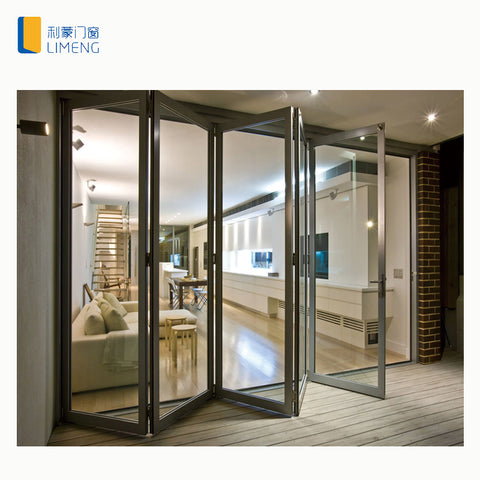 Balcony Swing Opening Aluminum Bi Folding Doors with AS2047 certificate on China WDMA