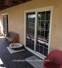 Balcony white vinyl upvc plastic sliding glass door on China WDMA