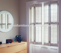 Basswood security bi-fold plantation shutter windows on China WDMA