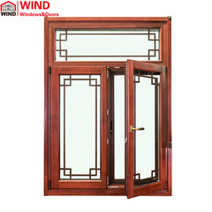 Beautiful Grill Design Inward Open Aluminum Clad Timber Casement Windows on China WDMA