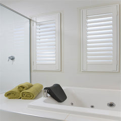 Bedroom bi fold hardwood plantation shutters for door at good price on China WDMA