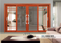 Best Sale With Net Door Mosquito Netting 3 Tracks Aluminum Sliding Window Doors on China WDMA