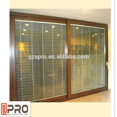 Best used windows and doors aluminum sliding door with picture frames and integrated blinds on China WDMA