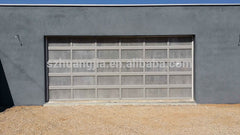 Black Anodized Aluminum Frame Automatic Frosted Tempered Glass Panels Garage Door prices on China WDMA