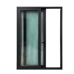 Black aluminum frame triple glazed sliding glass doors with german brand on China WDMA