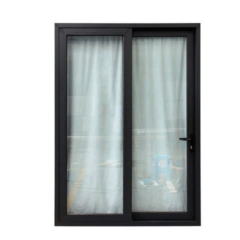 Black aluminum frame triple glazed sliding glass doors with german brand on China WDMA