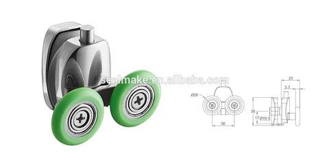 Bottom Zinc Alloy Shower Door Rollers/Runners/Wheels on China WDMA