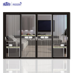 CAYOE Double tempered glass 20 mm narrow frame aluminum sliding doors on China WDMA