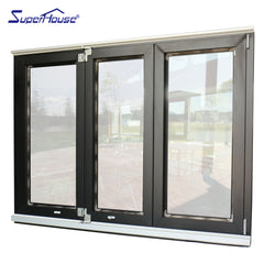 CSA/AAMA aluminium window double glazed folding glass windows on China WDMA