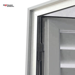 CSA NFRC AS2047 standard custom internal adjustable grey aluminium or glass single hinged louver louvered door on China WDMA