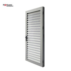 CSA NFRC AS2047 standard custom internal adjustable grey aluminium or glass single hinged louver louvered door on China WDMA