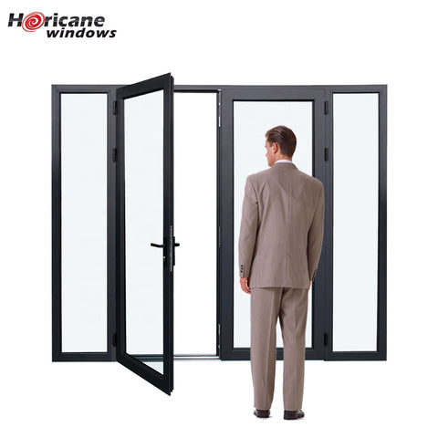 CSA NFRC AS2047 standard custom residential aluminum single casement hinged glass security door on China WDMA