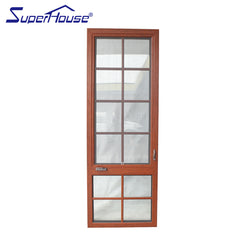 CSA/ NFRC/ Florida/Australia standard Double glass Thermal break aluminum frame wood grain casement window on China WDMA