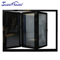 Canada CSA standard glass panel folding doors double glazed aluminum door on China WDMA