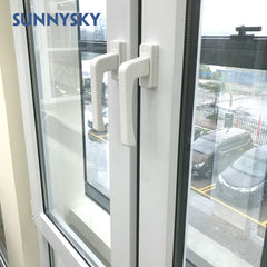 Certified vinyl details upvc doors company sliding window with grills