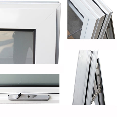 Chain winder aluminium awning windows with toughened glass on China WDMA