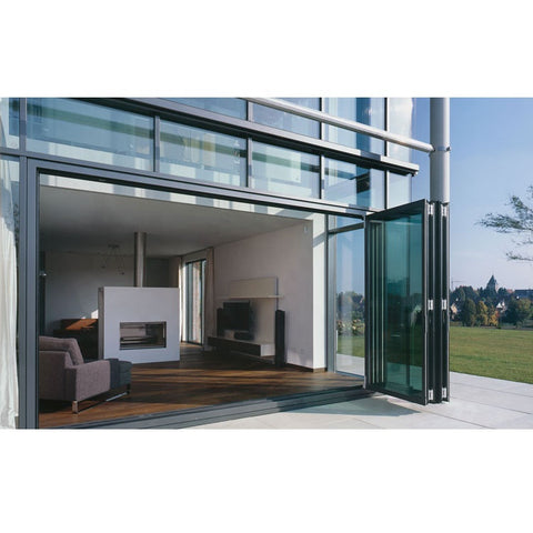 Cheap Exterior Aluminum Frame Door And Window Glass Patio Accordion Folding Doors Bi Fold Door on China WDMA