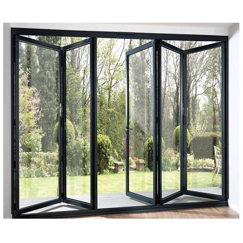 Cheap Price Outdoor Waterproof Aluminium Folding Doors, Foldable Tempered Glass Door Price,Aluminium Bifold Door on China WDMA