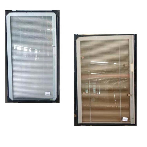 Cheap office glass sliding entry doors with internal blinds on China WDMA