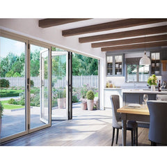 China Factory Supplier Outdoor Glass Aluminum Folding Sliding Patio Door Price on China WDMA