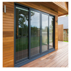 China Manufacturer Aluminum Muti Track Exterior Double Lowes Glass French Patio Sliding Doors on China WDMA