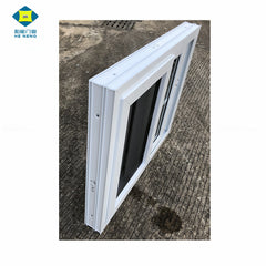 China Supplier Hot Sale 2 Rail Track White UPVC Profile Sliding Windows With Grill And Fly Screen on China WDMA