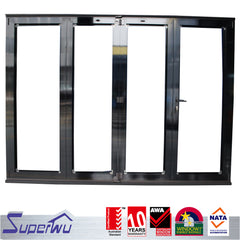 China best design aluminum 4 panel bi folding patio storm door on China WDMA