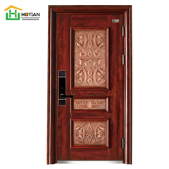 China manufacturer professional anti-theft steel security door exterior front doors turkish fire-proof safety design on China WDMA