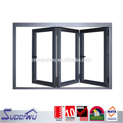 China product tempered glass aluminium electric house folding windows on China WDMA