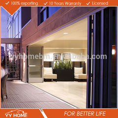 China supplier YY Home exterior aluminium bi-folding doors on China WDMA