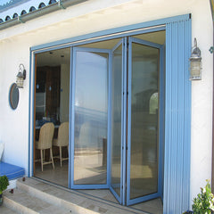 China supplier aluminium folding sliding exterior patio glass doors easy to install on China WDMA