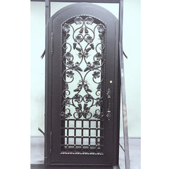 China supplier fashion single wrought iron exterior entry french doors on China WDMA