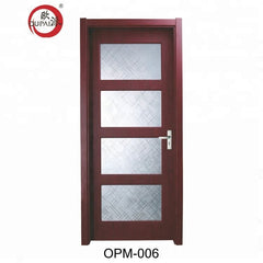 Chinese Cheap Price Waterproof Kitchen Pvc Sliding French Glass Barn Wood Door For Toilet Bathrooms on China WDMA