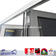 Chinese manufacturer aluminum frame double glazed folding aluminium storm door on China WDMA