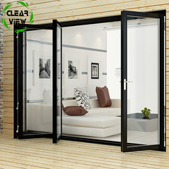 Clearview Furnishing cheap aluminum alloy 4 panel white bi folding door on China WDMA